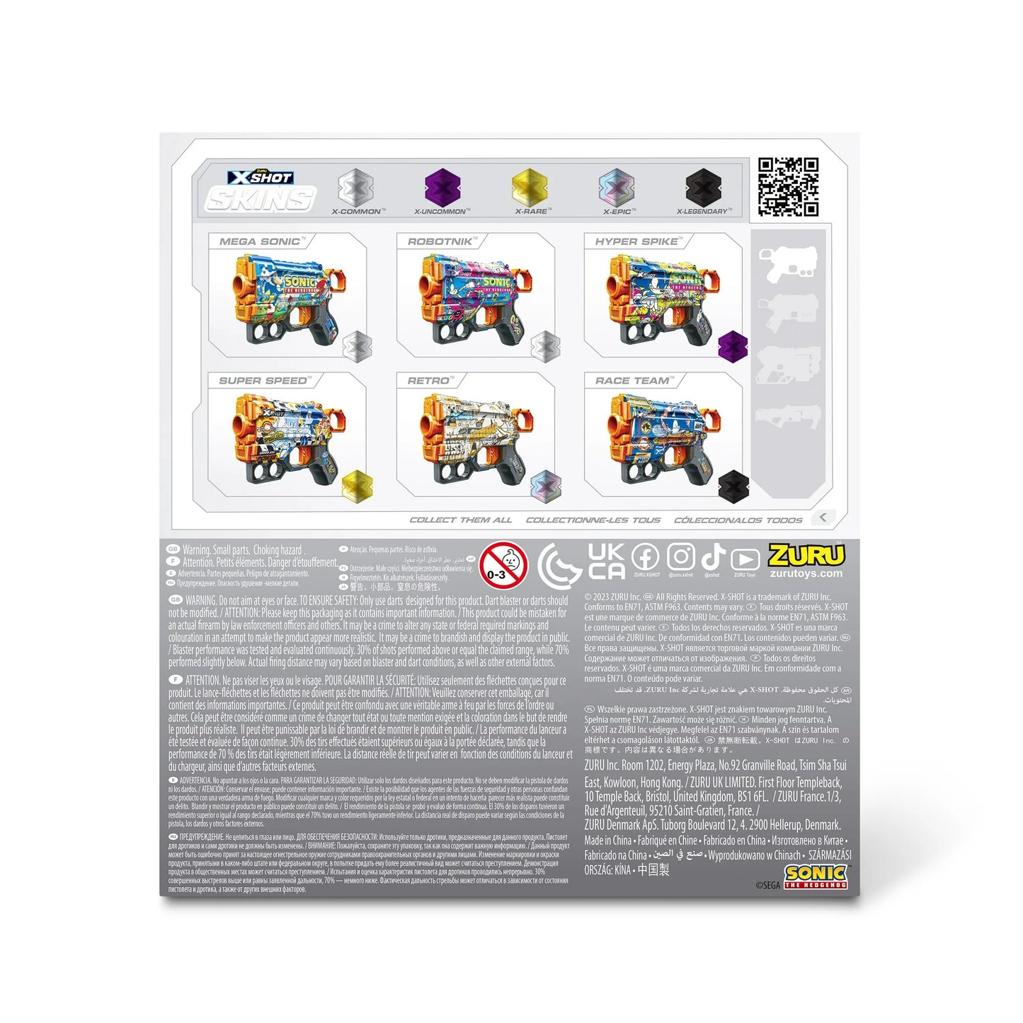 XSHOT SKINS MENACE BLASTER (8 DARTS) BY ZURU, FOR AGES 8+