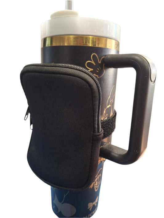 Black Water Bottle Pouch for Stanley Quencher 40oz & 30oz Tumbler