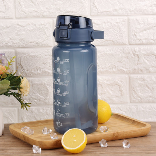 48 OUNCE PLASTIC WATER BOTTLE WITH MILESTONE MARKINGS