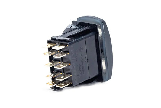 UTV INC Dual Blue LED Back Lit DPDT On/Off/On Vertical Turn Signal Switch