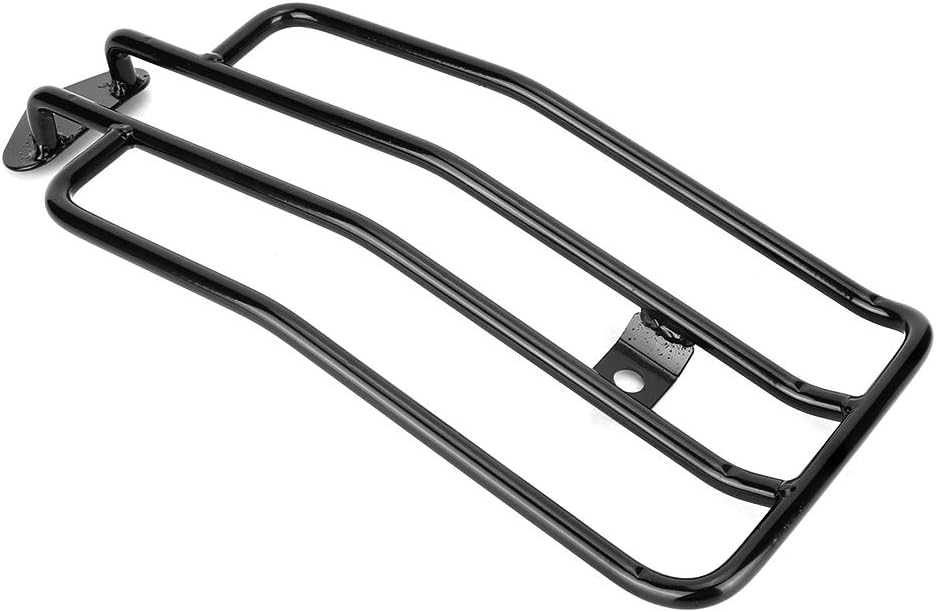 Motorcycle Rear Luggage Rack Adaptable for Xl883/1200 X48 Sturdy Long Lasting Easy Installation (Black)