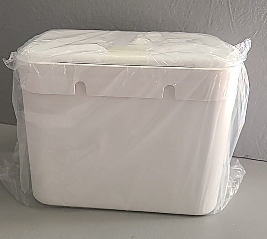 Upgraded Hanging Trash Can with Lid, 1.8 Gallon Kitchen Compost Bin