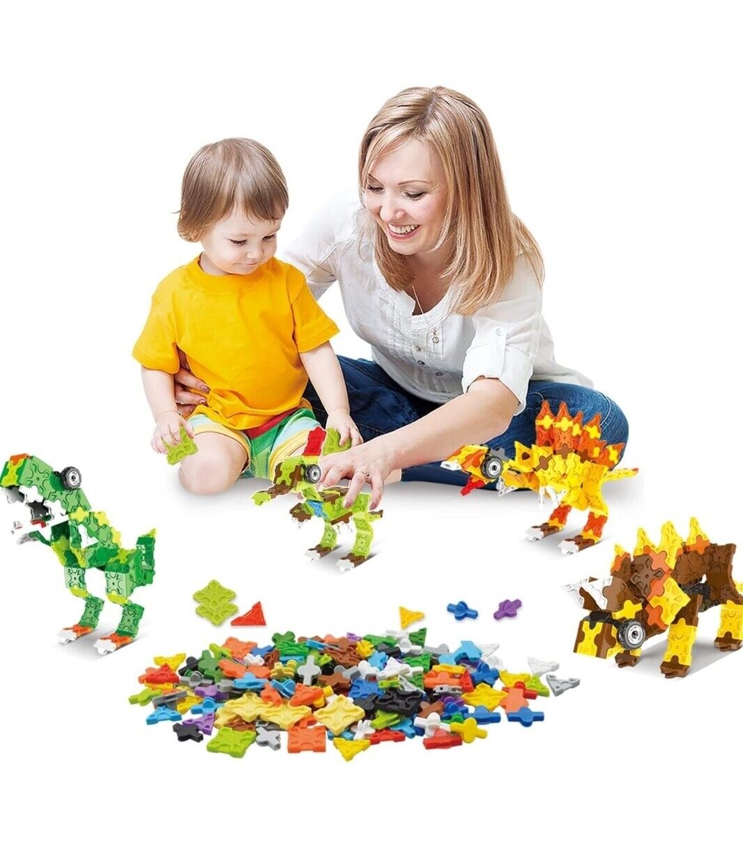 Kidtastic 3D DIY Dinosaur Build Bricks Educational Toys for Kids Ages 6+ 476 Pcs