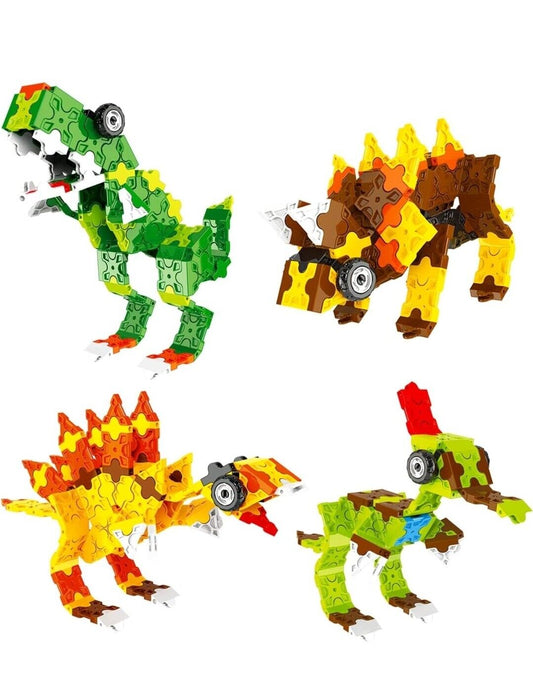 Kidtastic 3D DIY Dinosaur Build Bricks Educational Toys for Kids Ages 6+ 476 Pcs