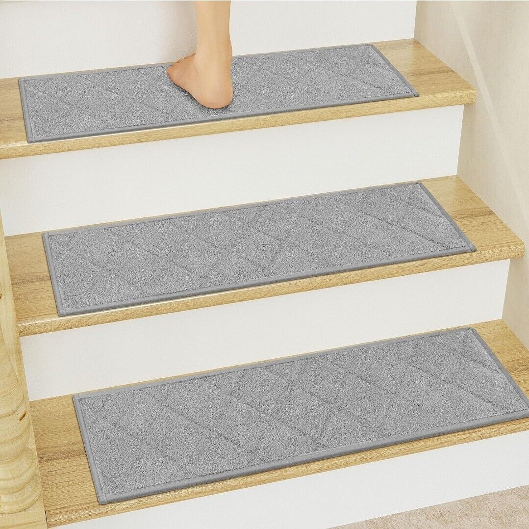 Roslim 15 Pack Machine Washable Stair Protectors Carpet for Kid and Pet,...