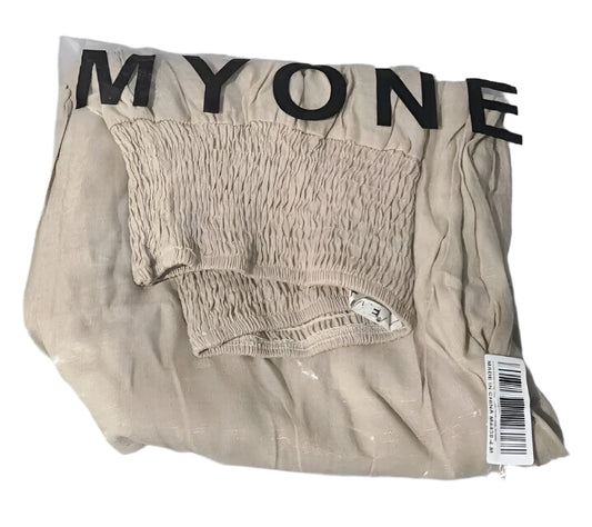 MYONE Women's Linen Wide Leg Pants Lounge Elastic High Waist Smocked Trousers...