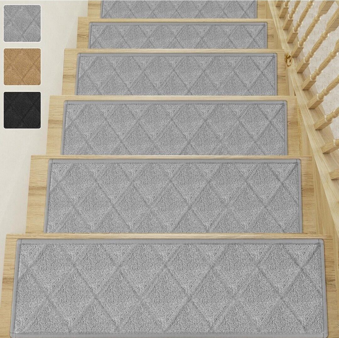 Roslim 15 Pack Machine Washable Stair Protectors Carpet for Kid and Pet,...