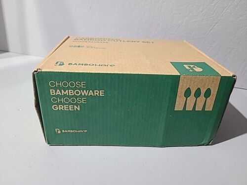 100% Bamboo Cutlery Set (400 pcs) - Natural Eco Mini 5.2" Bamboo Spoons...