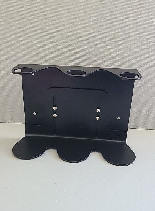 Kuishi Wall-Mounted Black Soap Dispenser Bracket 250-500ml Triple Bottle Holder