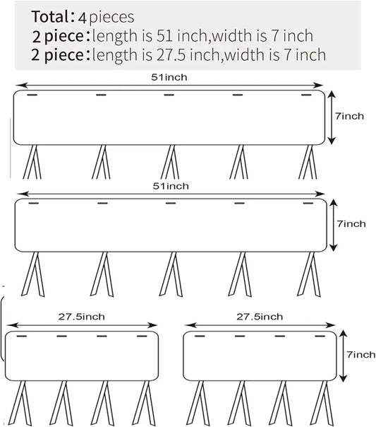 4Pcs Crib Rail Covers for Teething&Corner Guard Coverage Straps, Anti-Collision Strip Corner Cover
