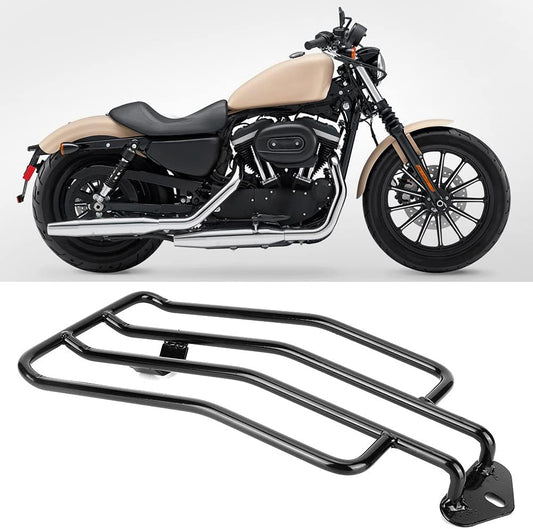 Motorcycle Rear Luggage Rack Adaptable for Xl883/1200 X48 Sturdy Long Lasting Easy Installation (Black)