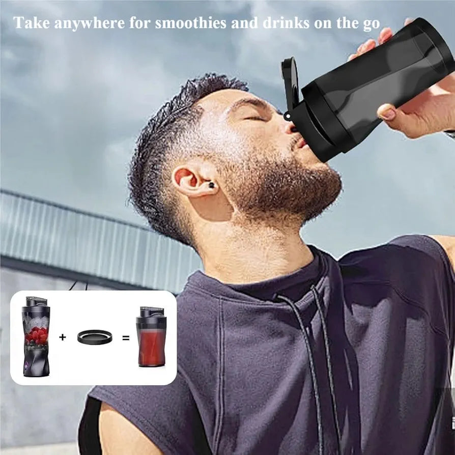 Powerful 360W Personal Blender - USB Rechargeable Smoothie & Juicer for On-the-Go