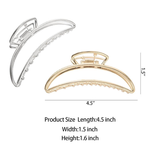 KISSKIKO Chic Hair Claw Clip - Elegant & Strong Grip for All Hair Types