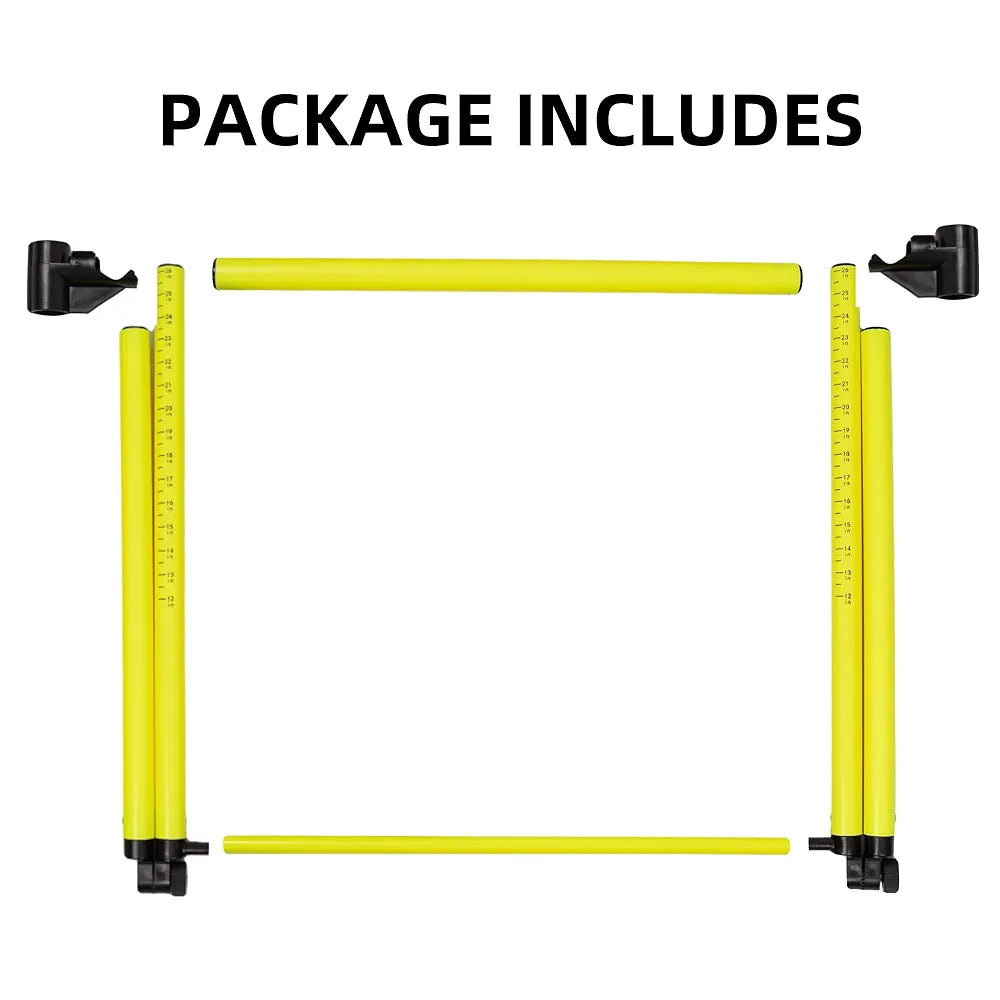 Pro Agility Speed Hurdles: Adjustable Track & Field Training Equipment for Soccer, Basketball, Football & Dog Agility - Green