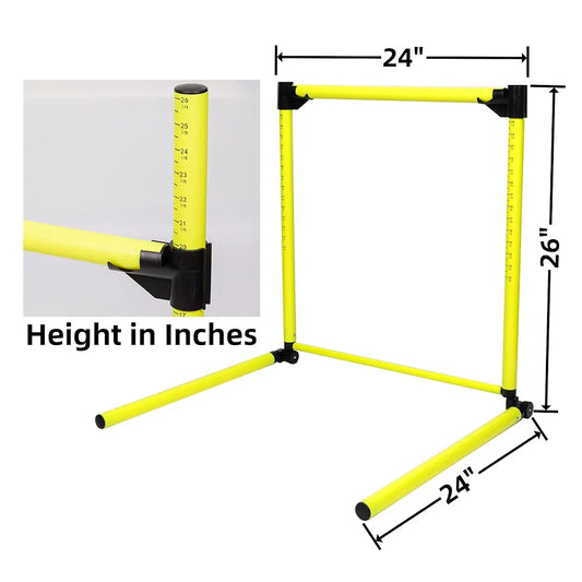 Pro Agility Speed Hurdles: Adjustable Track & Field Training Equipment for Soccer, Basketball, Football & Dog Agility - Green