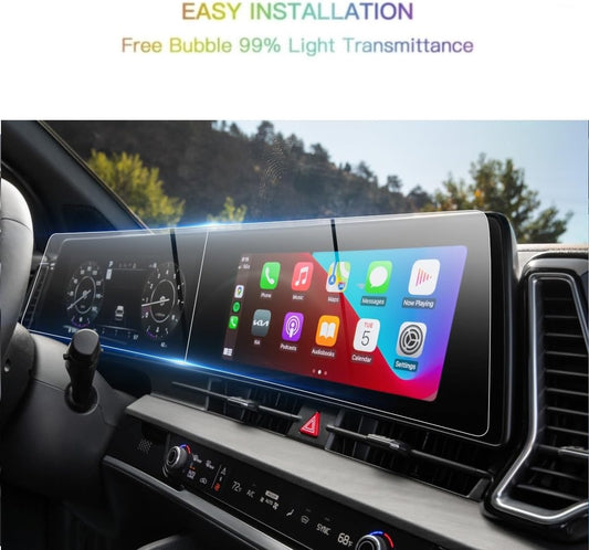 SSSKYTYT Screen Protector For kia Sportage 2023 2024 12.3-inch Dual Panoramic Displays,Anti-Explosion & Scratch,HD Clear,Premium Navigation Accessories