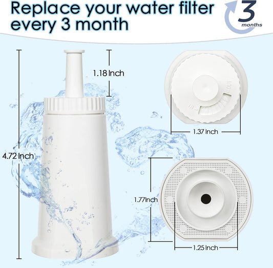 Spring Source 4Pcs Water Filter for Sage Coffee Machine 990/980/500/878/875/880/920/810, Barista Express Water Filters