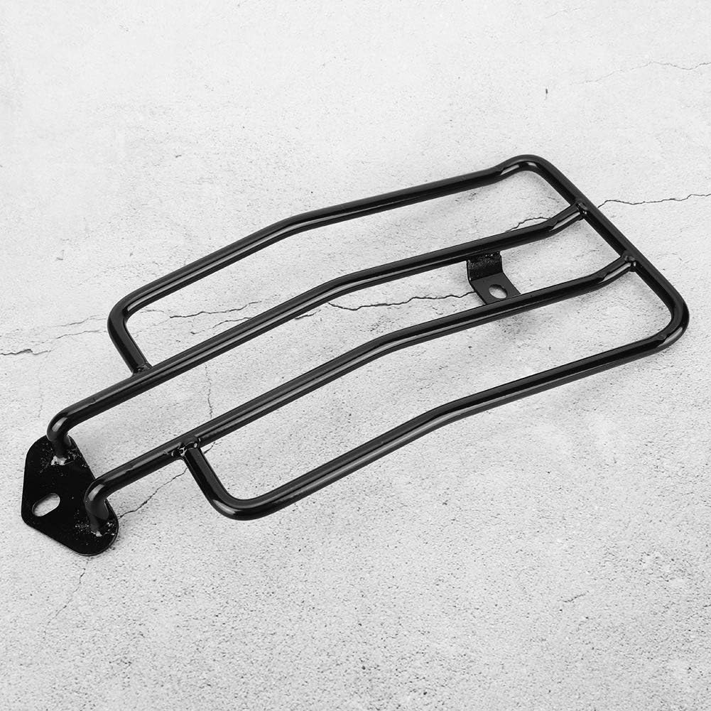 Motorcycle Rear Luggage Rack Adaptable for Xl883/1200 X48 Sturdy Long Lasting Easy Installation (Black)
