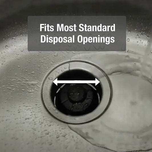 DANCO Disposal Genie Garbage Disposal Strainer | Kitchen Sink Drain Splash Guard | Food Scraper | Black