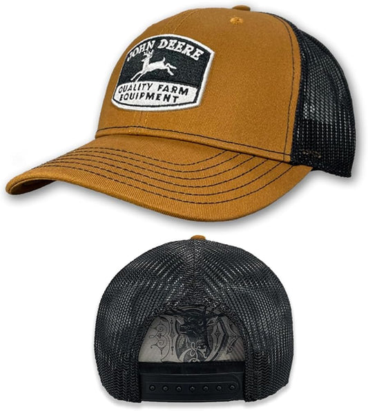 John Deere Quality Baseball Cap Hat Coyote Brown