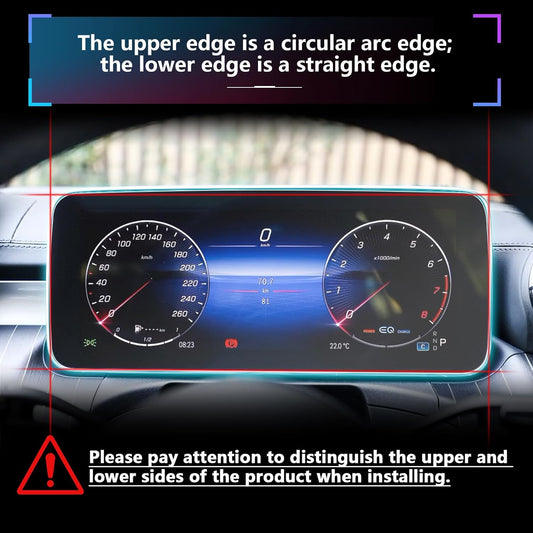 SXCY Fit for 2022 2023 2024 Mercedes Benz C-Class GLC-Class C300 Screen Protector 2021-2023 2024 C Class C300 Accessories 2023 2024 GLC-Class/C Class C300 Instrument Display Screen Protector 12.3 inch 9H Tempered Glass Clear HD