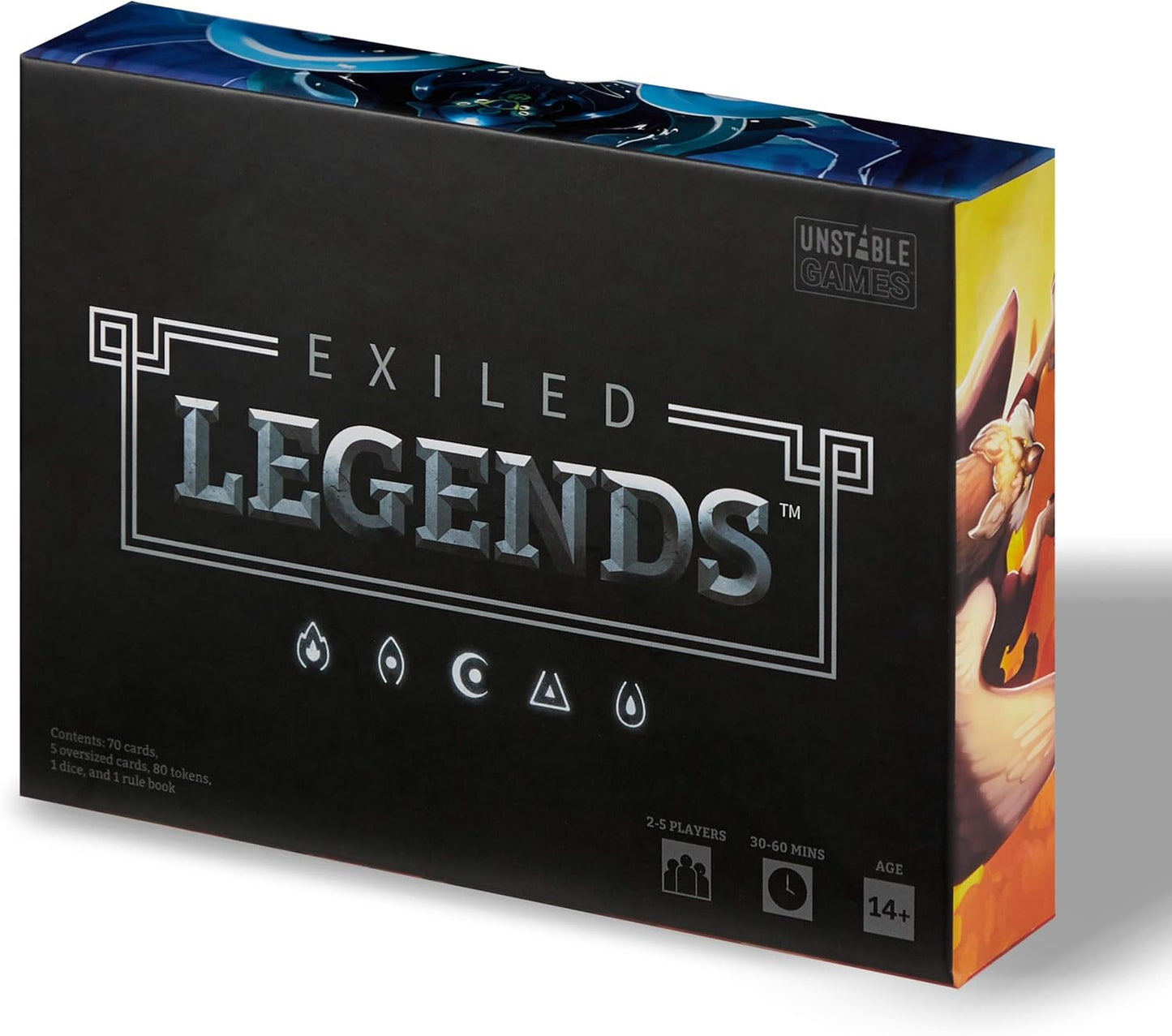 TeeTurtle Exiled Legends Base Game - from The Creators of Unstable Unicorns - A Strategic Card Game for Teens and Adults