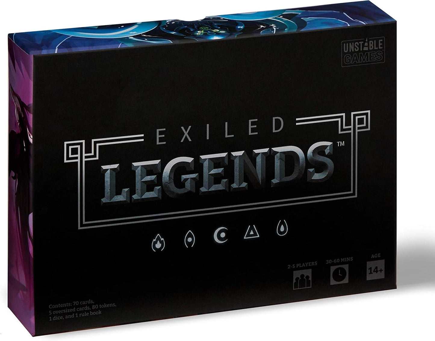 TeeTurtle Exiled Legends Base Game - from The Creators of Unstable Unicorns - A Strategic Card Game for Teens and Adults