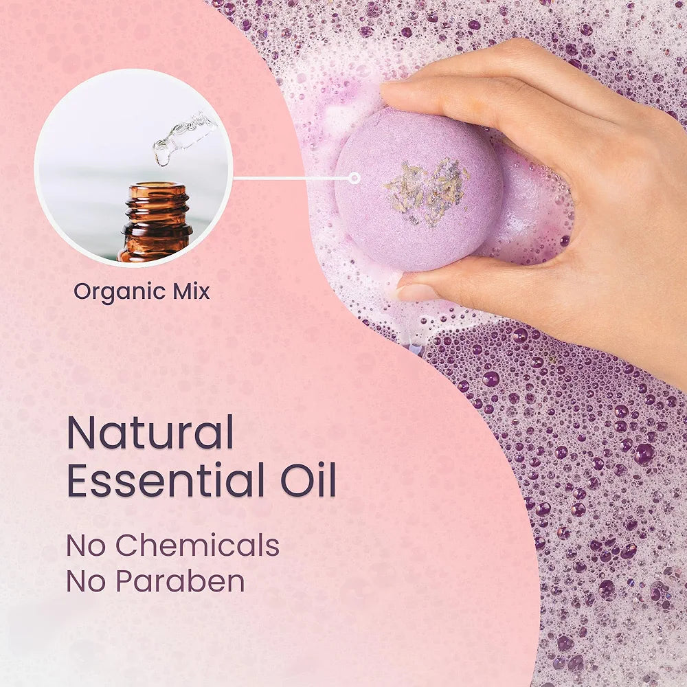 Organic Bath Bombs for Women - Handmade Natural Bath Bombs for Kids - Perfect Bath Bomb Gift Set - Relaxing Bubble Bathbombs for Her - Bath Bombs for Men - Luxury Bath Bombs for Girls