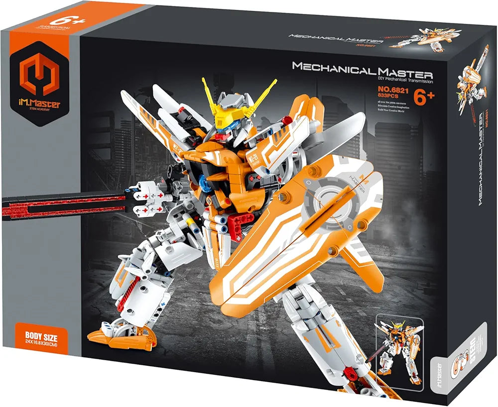 Dakott STEM Mechanical Engineering Building Toy,Mecha Robot Building Blocks Take Apart Toy, 833 Pcs DIY Building Kit, Learning Engineering Construction Toys