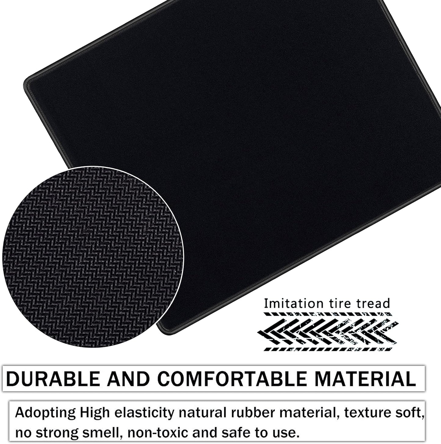 SaiTech IT 10 Pack 2mm Mouse Pad with Stitched Edges Non-Slip Rubber Base, Premium-Textured and Waterproof Mousepads Bulk, Mouse Pad for Computers, Laptop, Office & Home, 8.66 x 7.1 inch