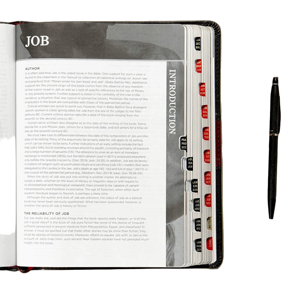 KJV Apologetics Study Bible, Black/Red Leathertouch Indexed, Black Letter, Pure Cambridge Text, Defend Your Faith, Study Notes and Commentary, Articles, Profiles, Easy-to-Read Bible MCM Type