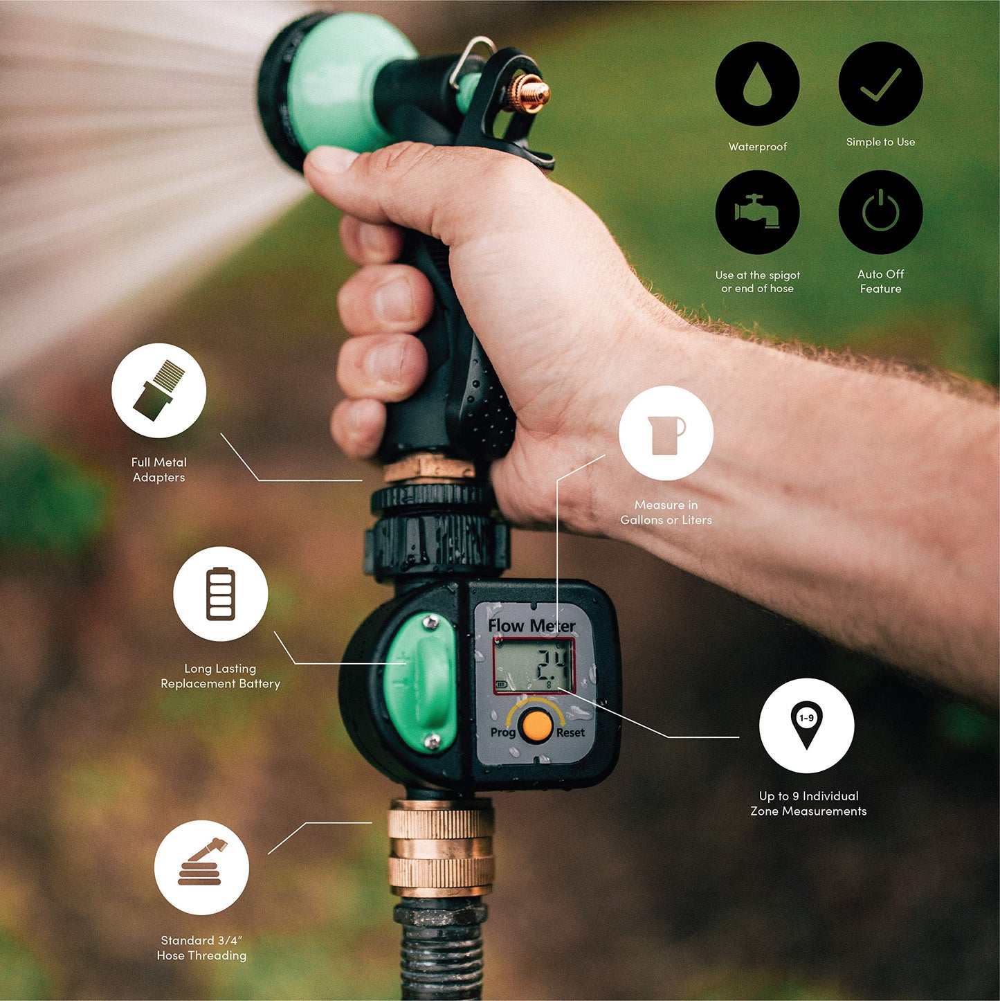 Kragerod Garden Hose Water Meter