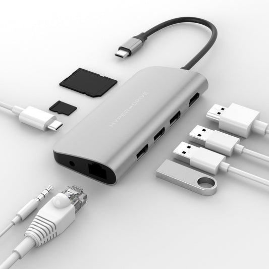 HyperDrive POWER USB-C Hub (9-in-1, for Laptops & Desktops)