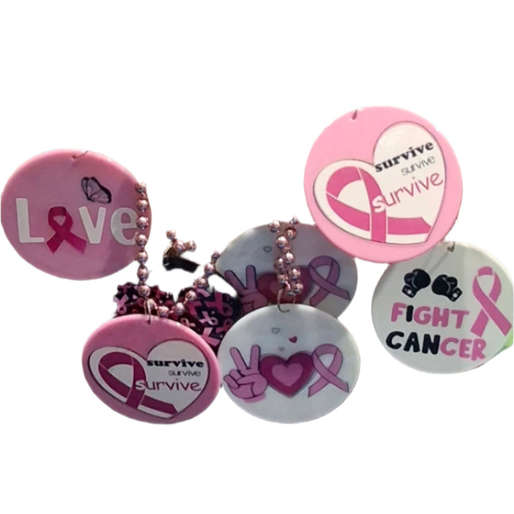 48 Pcs Breast Cancer Awareness Beaded Necklaces Pink