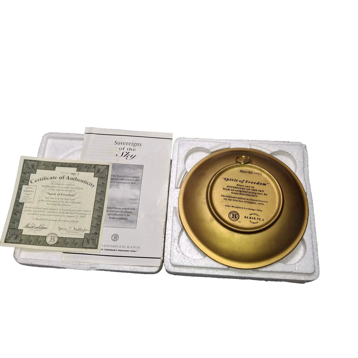 Bradlord Exchange "Spirit of Freedom" Collector Plate by George Dolokhov - Limited Edition