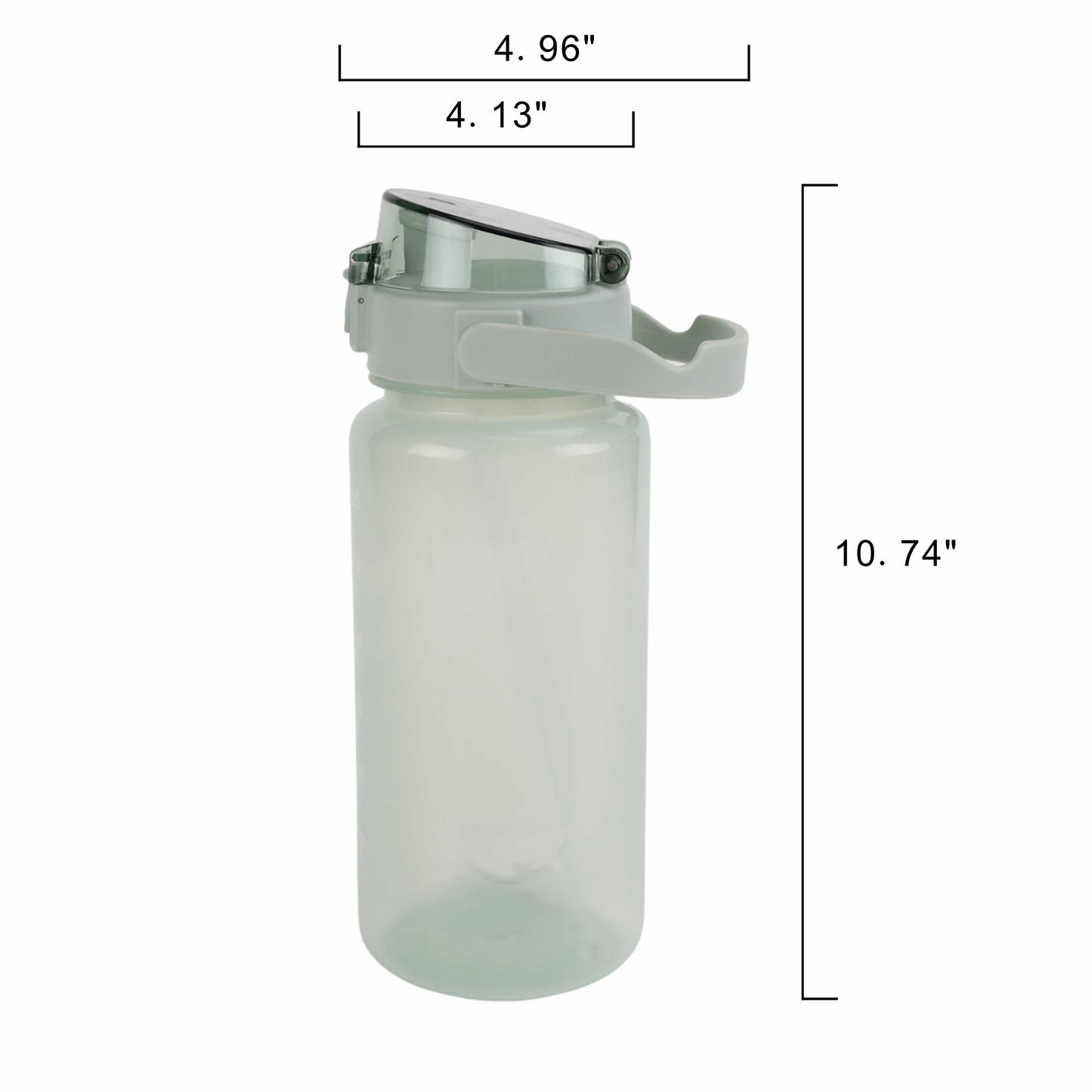 48 OUNCE PLASTIC WATER BOTTLE WITH MILESTONE MARKINGS