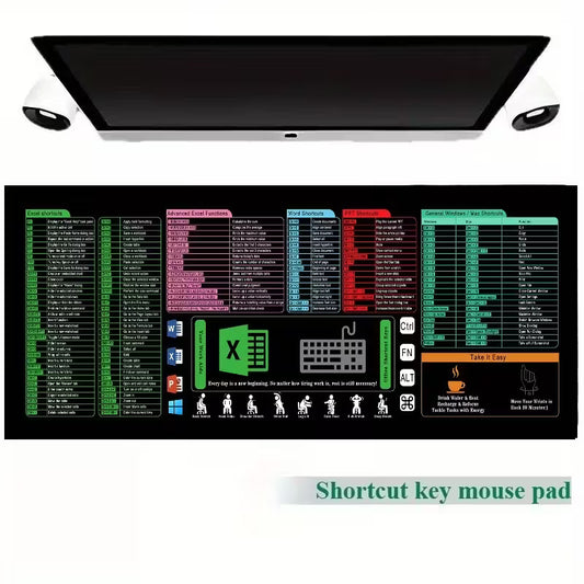 Excel Shortcut Desk Pad (31.5" x 11.8")