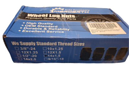 14x1.5 Wheel Stud Lug Bolts Using on Wheel Spacer, 2.76 Inch 28mm Shank 17mm Hex Conical Seat Replacement for, Set of 20