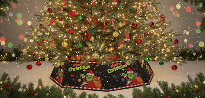 Grinch Hexagon Foldable Christmas Tree Collar