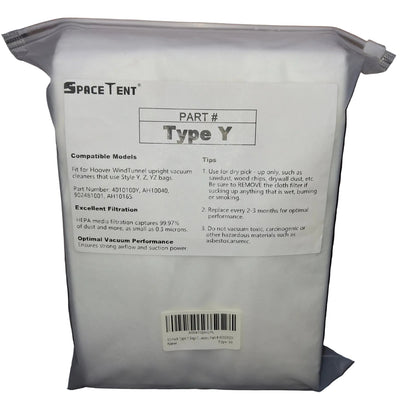 SPACE TENT Type Y HEPA Vacuum Bags 10-pack