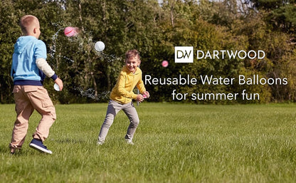 Dartwood Reusable Water Balloons - Magnetic, Self-Sealing, Reusable Water Balloons for Kids (12 Pack)