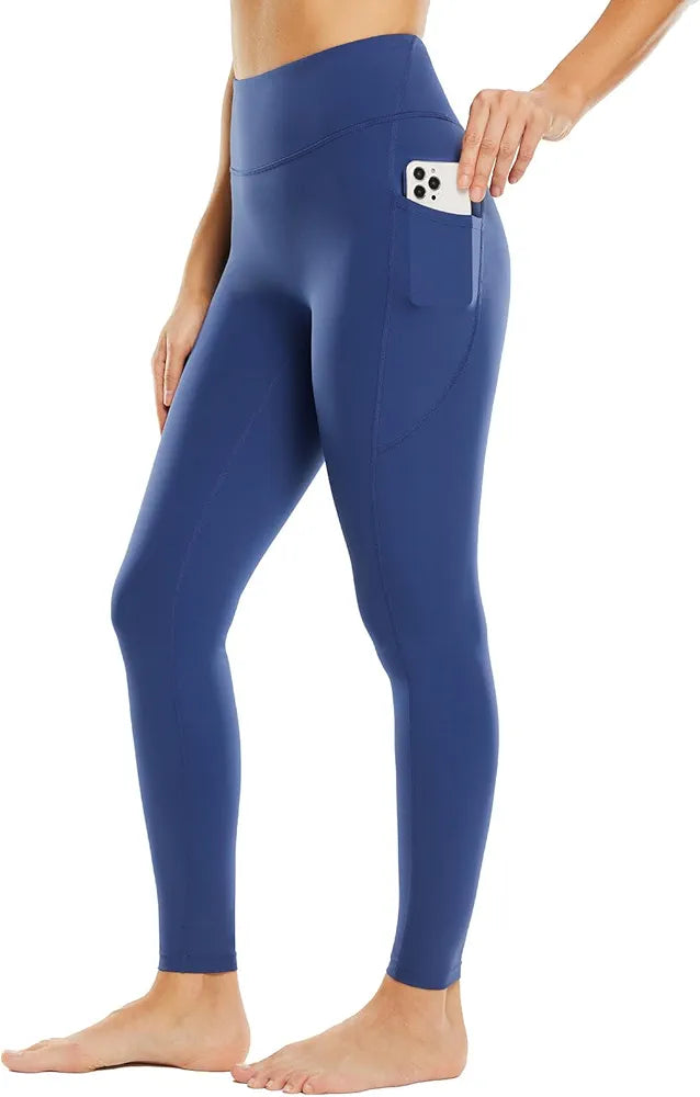 BALEAF Leggings for Women with Pockets Tummy Control Compression Workout Athletic Running High Waisted Yoga Pants