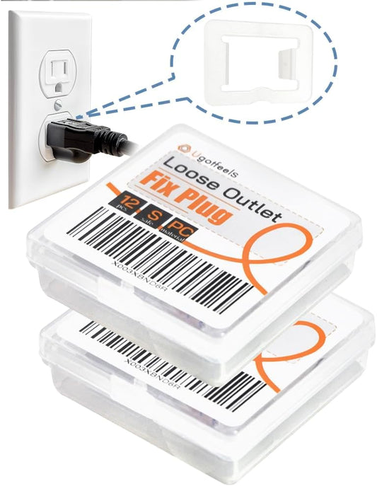 12 Packs Loose Outlet Plug Fix Make Your Loose Socket Jack Snug for Power Plug - Standard Tight Fit