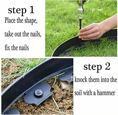 Ryaco Landscape Stakes Black Garden Anchoring Spikes (60PICS)