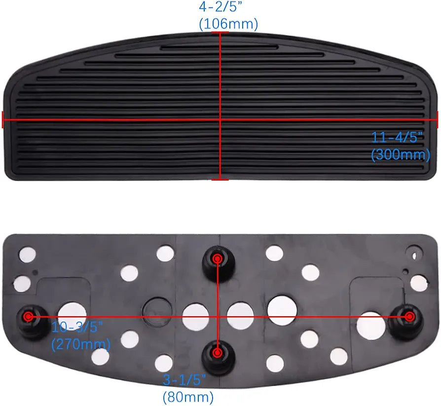 Rich Choices Front Rubber Rider Insert Footboard Floorboard Foot Peg Footrest Pad Compatible with Harley Touring Softail Road King Electra Glide 1986-2023