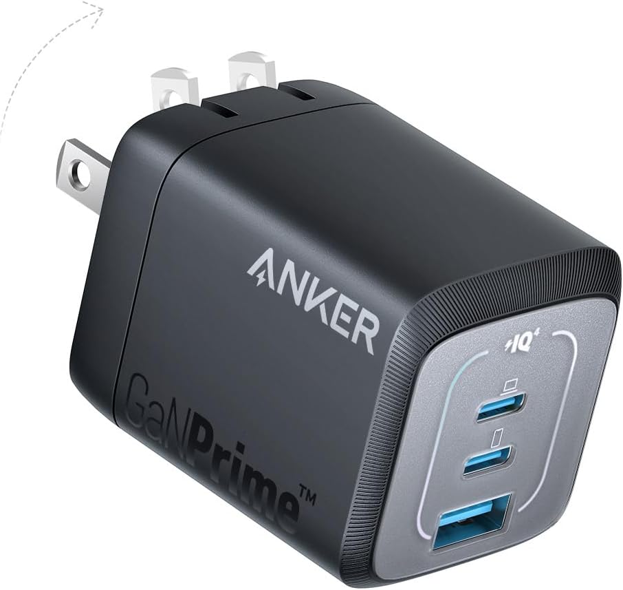 Anker Prime 67W USB C Charger, Anker GaN Wall Charger, 3-Port