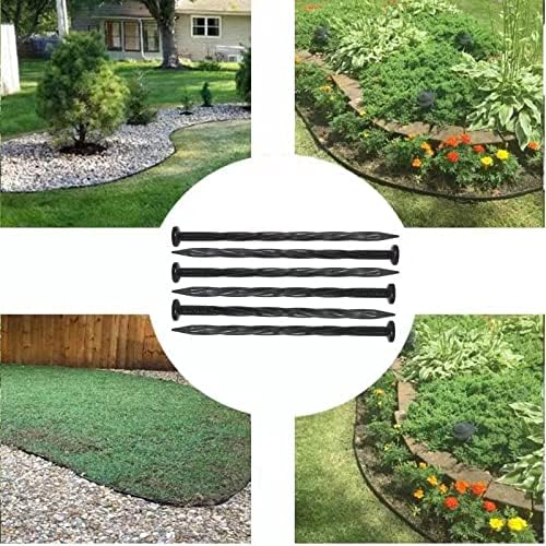 Ryaco Landscape Stakes Black Garden Anchoring Spikes (60PICS)