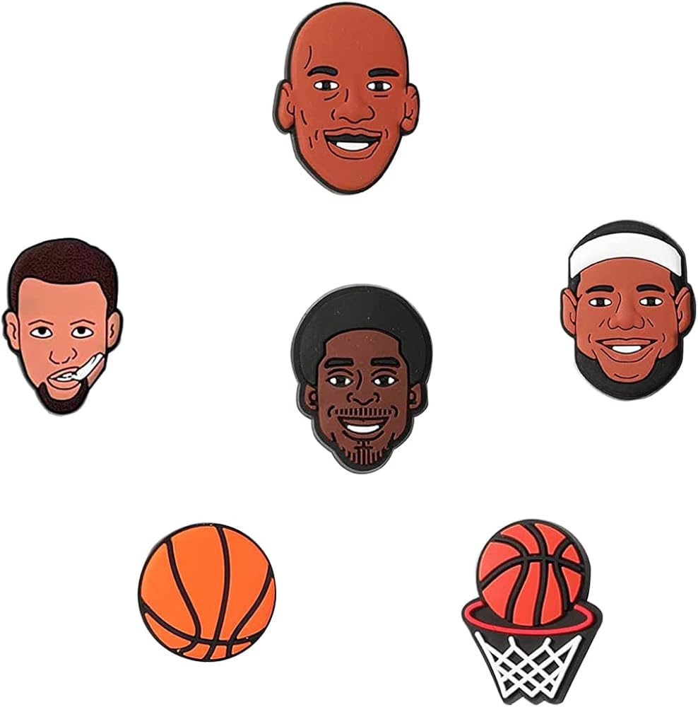 30pcs Basketball Shoes Charms for Boys, Unduplicated Shoe Charms for Boys Gift Decor PVC Sports Shoe Charms for Teens Man Party Favors