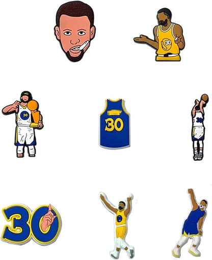 30pcs Basketball Shoes Charms for Boys, Unduplicated Shoe Charms for Boys Gift Decor PVC Sports Shoe Charms for Teens Man Party Favors