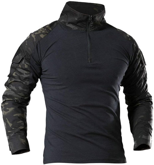 Mens Long Sleeve Tactical Shirt T-Shirt Men's Military Rapid Assault Army Combat Rapid Assault Slim Fit